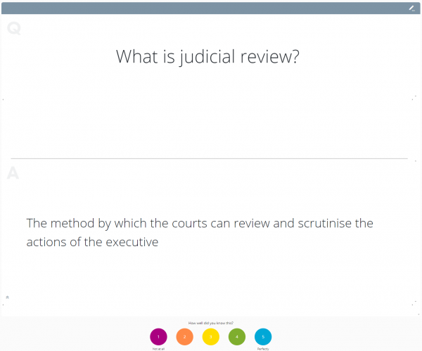 Constitutional Law SQE Flashcards