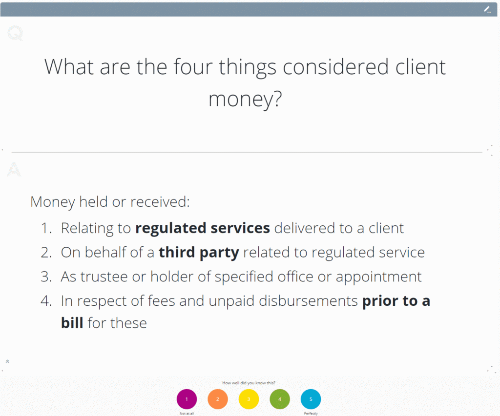 Solicitors Accounts SQE Flashcards - CLEVERPREP