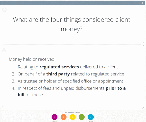 Solicitors Accounts SQE Flashcards