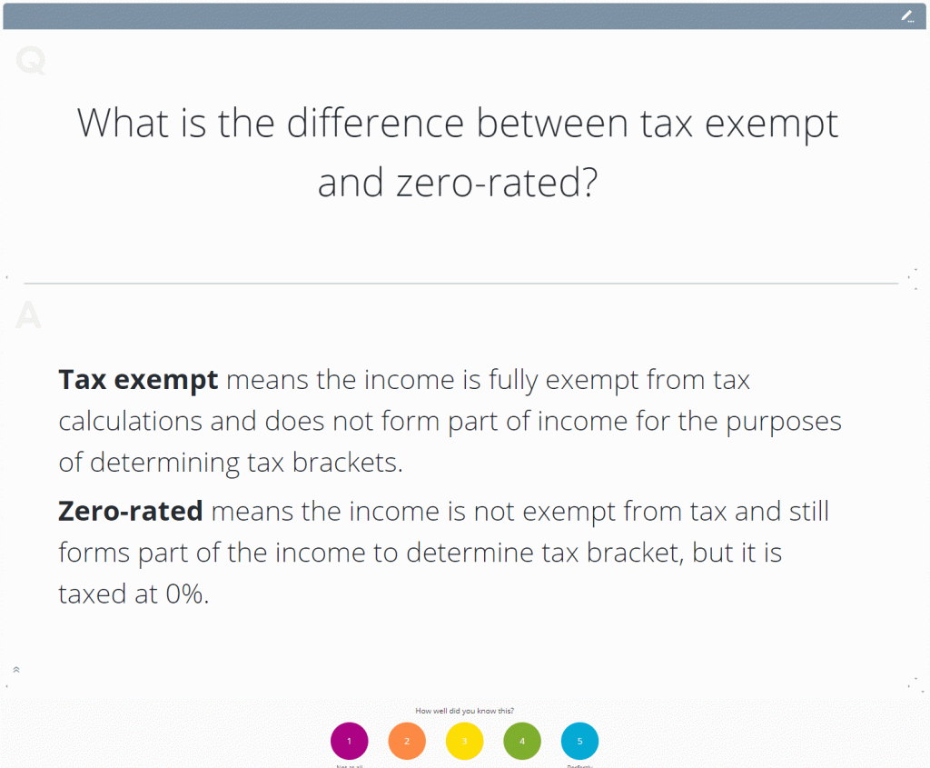 Tax SQE Flashcards - CLEVERPREP