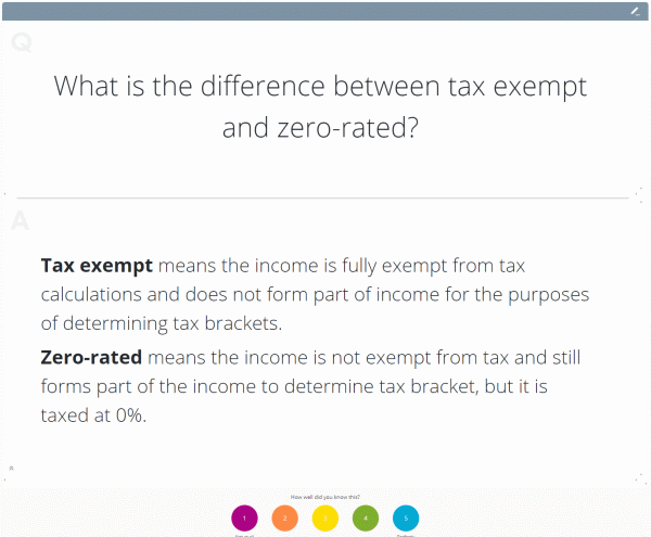 Tax SQE Flashcards