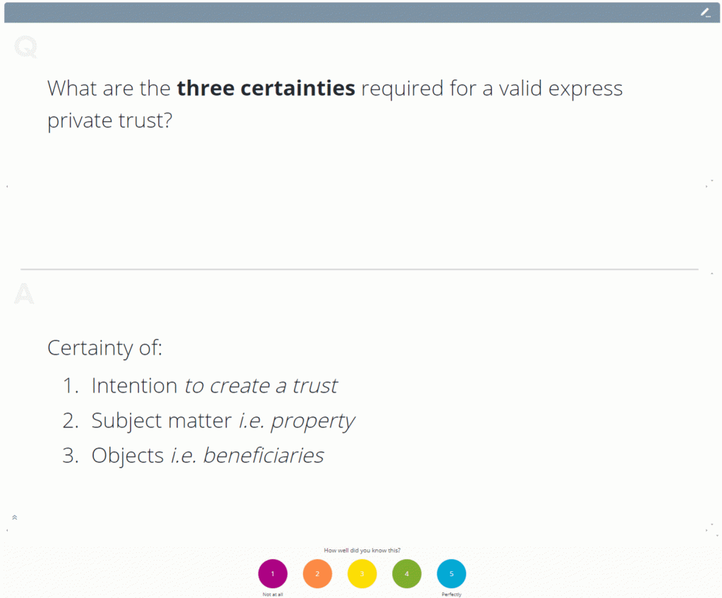 Trusts SQE Flashcards - CLEVERPREP