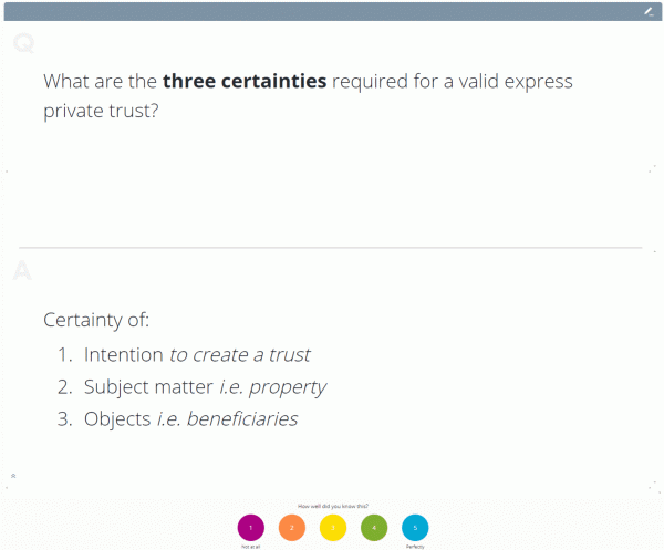 Trusts SQE Flashcards
