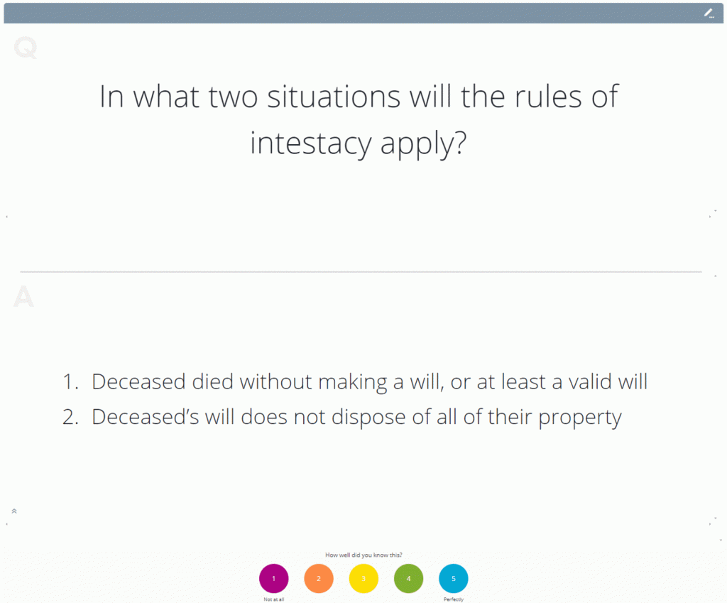 Wills and Estates SQE Flashcards - CLEVERPREP
