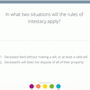 Wills and Estate Administration SQE Flashcards